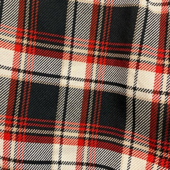 H&M Red Plaid High Rise Crop Pants Size 8 - Picture 8 of 13